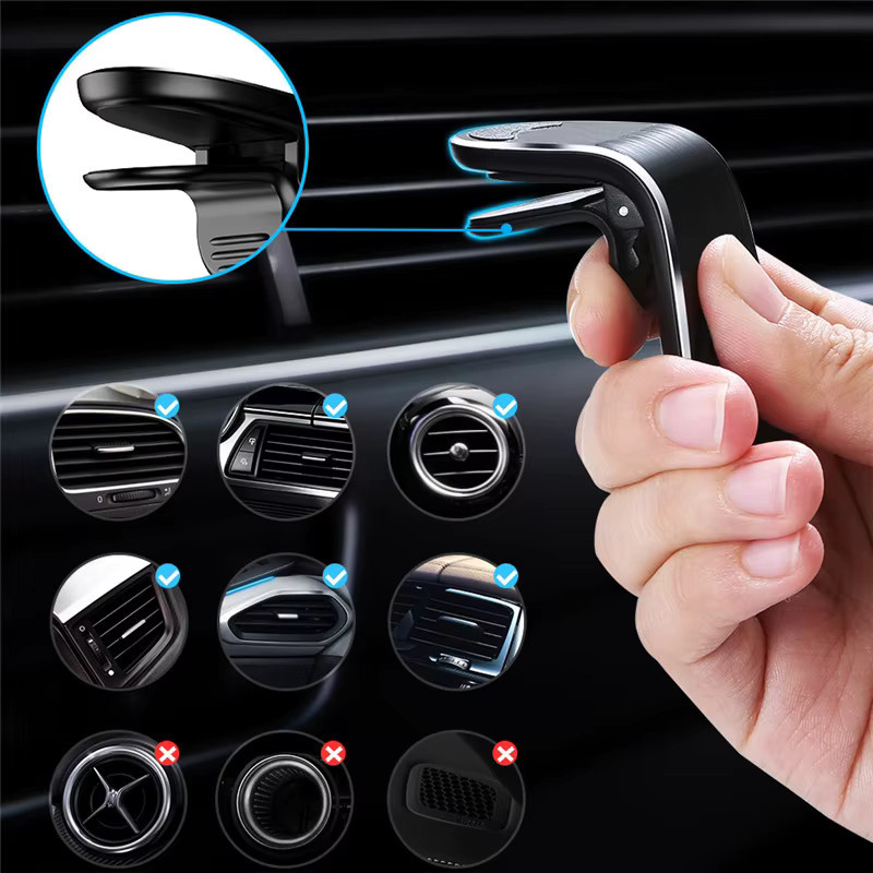 Magnetischer Autotelefonhalter in Schwarz für Mercedes Benz AMG A/B/C/E/GLA/CLA/GLC/GLK/GLE Serie - Bild 5