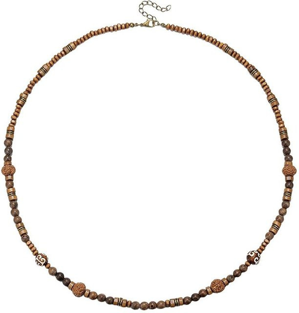 YIRAN Halskette Holzperlen, brown, 70 cm, Herren - Bild 1