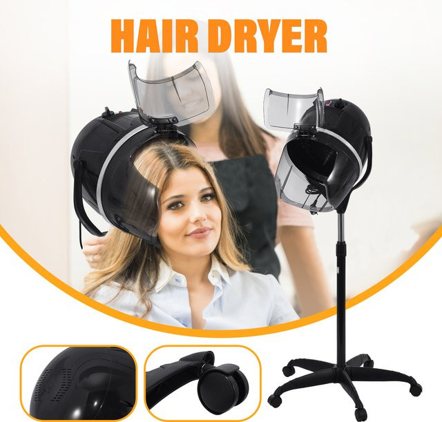 Rollbarer Stand-Haartrockner, schwarz, Unisex - Bild 1