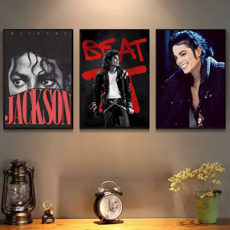 Michael Jackson Vintage-Poster-Aufkleber in Multicolour als wasserfeste Wandkunst für dein Wohnzimmer oder Schlafzimmer - Bild 4