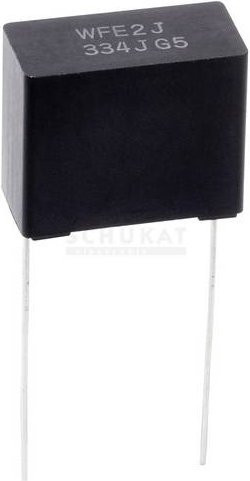 Panasonic MKP-Folienkondensator radial bedrahtet schwarz 1.5 µF 450V 5% B x H x T: 10.0 x 15.5 x 17.5 mm - Bild 1