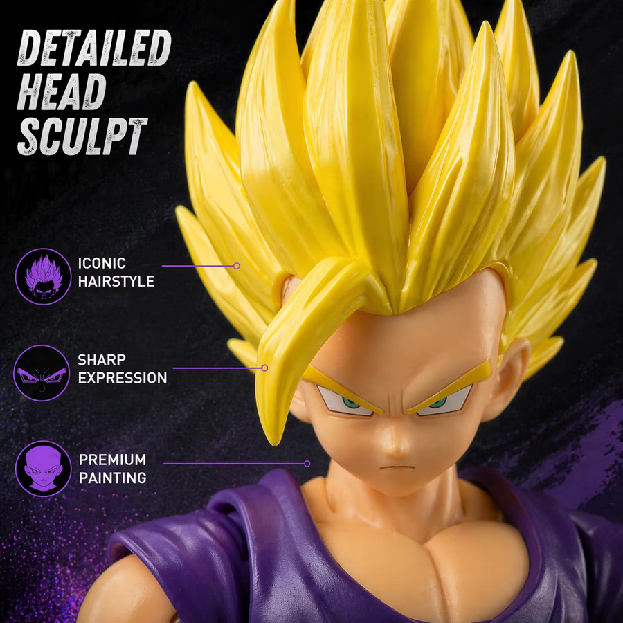 Bandai Dragon Ball Super Saiyan 2 Actionfigur, beweglich - Bild 2