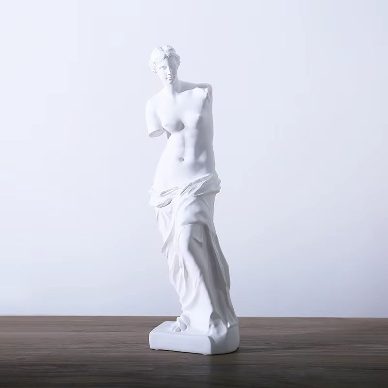 Venus Figur Statue im nordischen Stil aus Kunstharz, Skulptur für Büro und Home Dekoration, Weiß/Mehrfarbig, Höhe: 27,94 cm - Bild 5