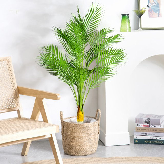 Künstliche tropische Palme Kmitang in Grün, Kunststoff Kokosnussbaum Zweig für Büro, Hotel und Garten, Höhe: 50-120 cm - Bild 1