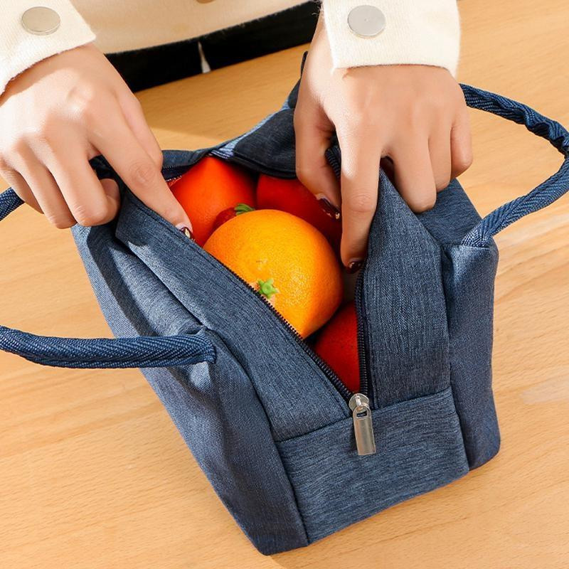 Isolierte Lunch Box Tasche von YJSTY in Schwarz für Picknick und Camping, wasserdicht mit Aluminiumfolien-Isolierung - Bild 5