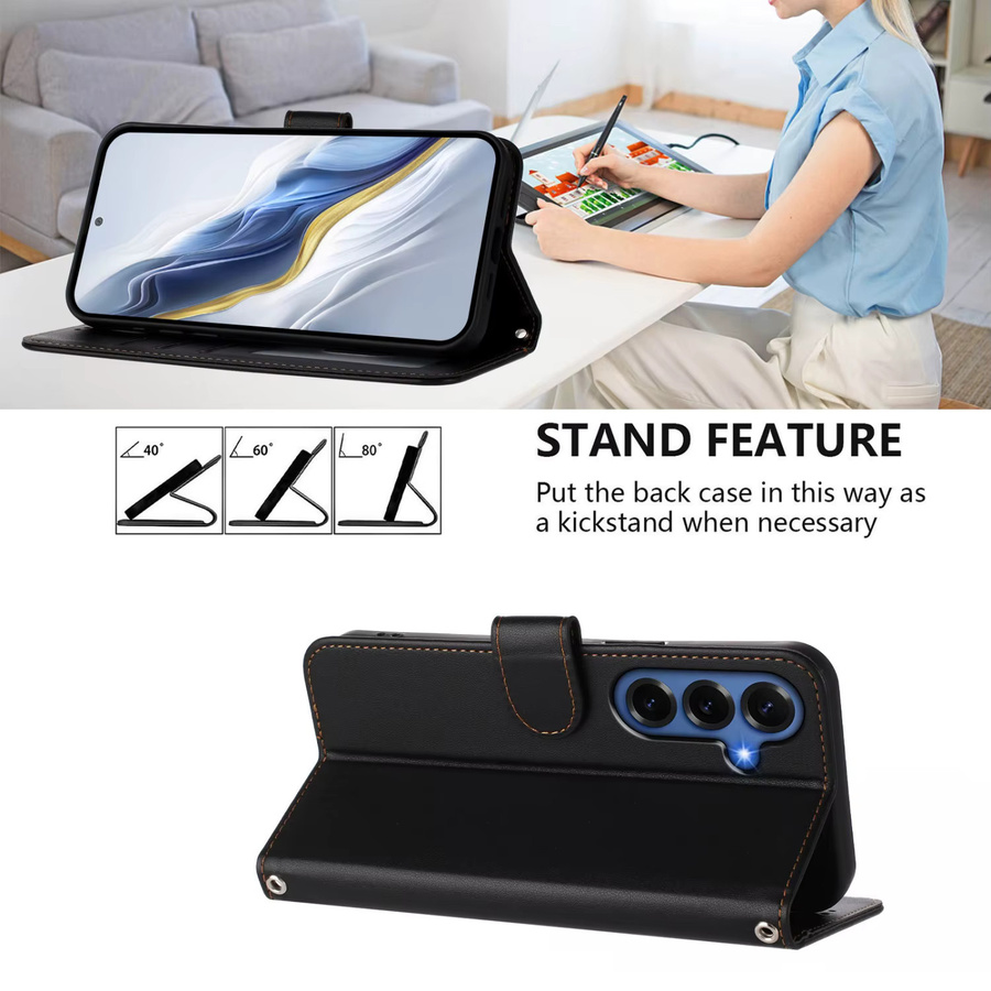 Luxus PU-Leder Flip-Handyhülle für Sony Xperia 1 V, 1 VI, 1 VII, 10 V, 10 VI, 10 VII als Brieftaschenhülle in Grün - Bild 5