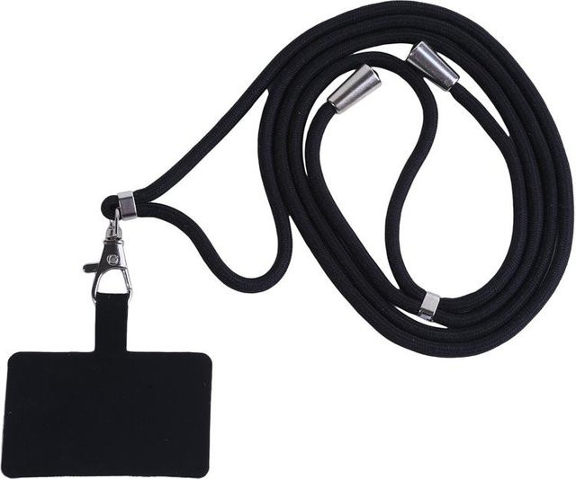 BC Electrical Appliances Universelles Telefon-Lanyard in Schwarz als abnehmbares Anti-Verlust-Umhängeband mit Schlüsselanhänger - Bild 1