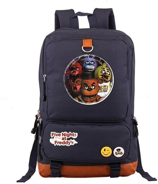 3-teiliges Schulrucksack-Set in Blau aus Oxford-Stoff mit großem Fassungsvermögen inklusive Federmäppchen und Schultergurt - Bild 1