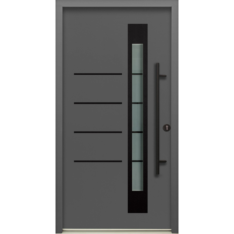 Splendoor Thermospace Haustür Berlin Prime in Anthrazit-Schwarz mit Glaseinsatz, modern, Rechtsanschlag, Höhe: 210 cm, Breite: 100 cm - Bild 2