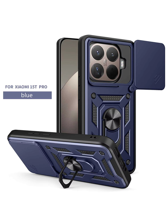 Gepanzerte Schutzhülle mit Magnetring und Kameraschutz für Xiaomi 15, 14T Pro, 15 Pro und 17 Pro Max in Grün - Bild 6