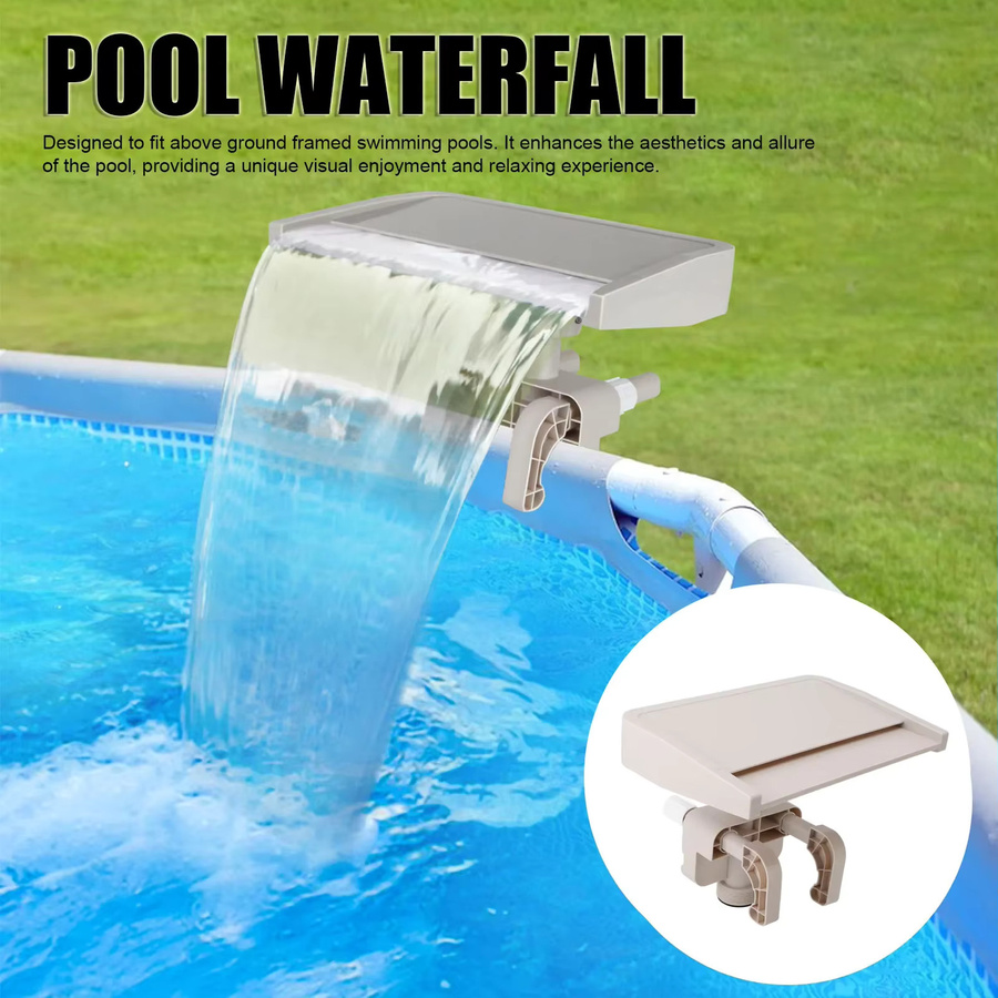 Bestway Pool-Wasserfall Kaskade mit Spillway-Befestigung aus beigefarbenem PVC und Kunststoff, B/T/H: 33,5 x 27,0 x 23,0 cm - Bild 2