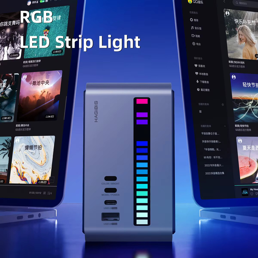 Hagibis USB C Dockingstation mit Dual HDMI, M.2 SSD Gehäuse, Ethernet und 100W PD USB Hub sowie SD/TF-Slot - Bild 4