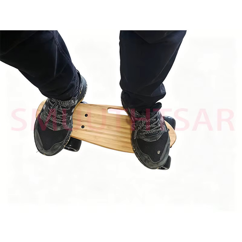 smuuthstar Mini-Skateboard Cruiser, 17-Zoll, Einzelkick-Fishboard mit Griff, 4 Räder - Bild 2