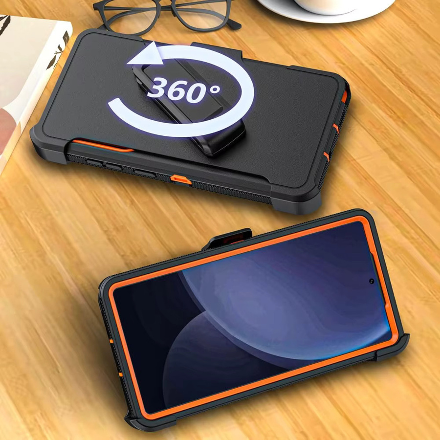 OTT 3in1 Stoßfeste Handyhülle mit Clip für Samsung Galaxy S26 S25 S24 S23 Plus Ultra in Schwarz oder Blau - Bild 1
