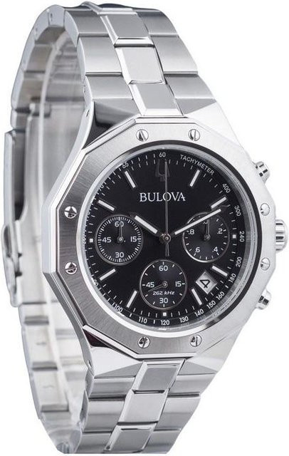 Bulova Chronograph Herrenuhr, Edelstahl, Quarz, 44 mm, Schwarz - Bild 2