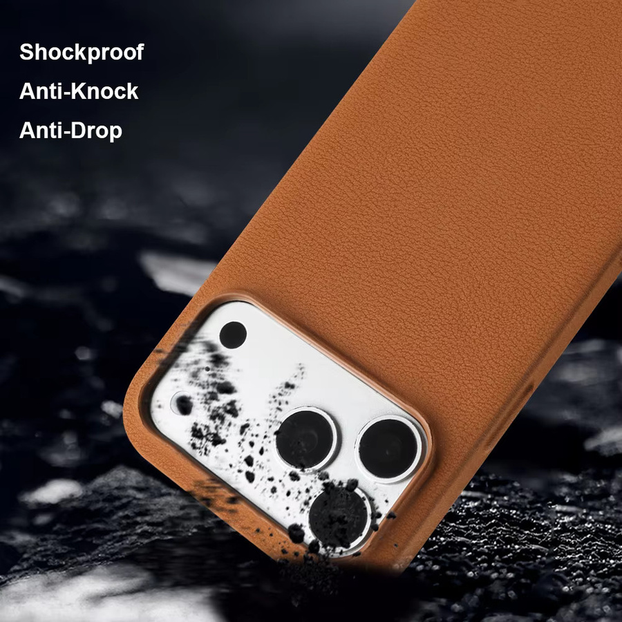 Lederhülle für Apple iPhone in Braun als Schutzhülle und Tasche - Bild 4