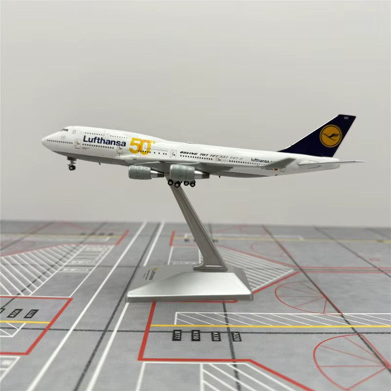 YY Wings Flugzeugmodell Lufthansa Boeing 747-400 D-ABVH Maßstab 1/400 Legierung Weiß - Bild 1