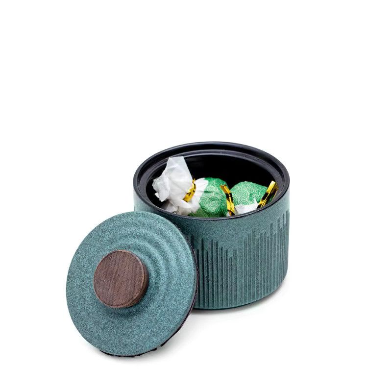 Dekoratives Tee-Keramikglas als versiegelte Teedose und Vorratsbehälter für Tee und Süßigkeiten - Bild 3