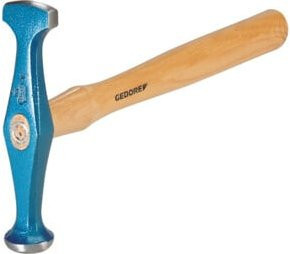 Gedore 261 Ausbeulhammer aus Stahl mit Holzgriff in Blau - Bild 1