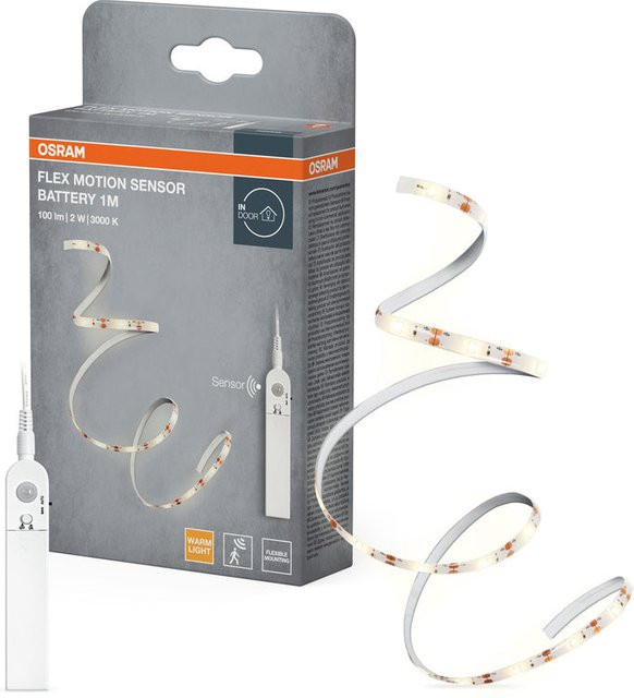 Osram LED-Streifen Battery Strips Motion Sensor, warmweiß, 100 cm x 0,8 cm x 1,7 cm - Bild 1