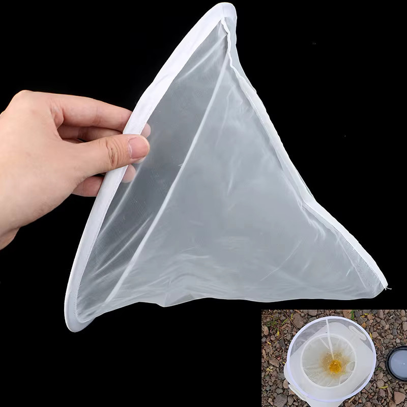 WHPHous Honigsieb Netz mit Trichter für die Imkerei, 35 cm Durchmesser, ultrafeiner Filter zur Verunreinigungskontrolle - Bild 4
