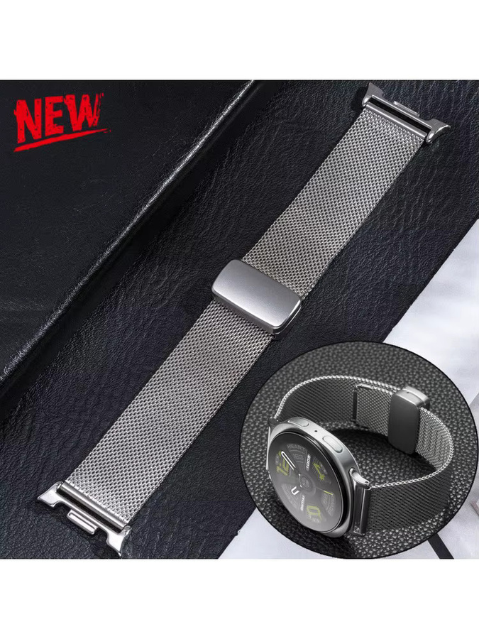 FancyWrist Uhrenarmband Milanaise, Edelstahl, Silber, Unisex - Bild 5