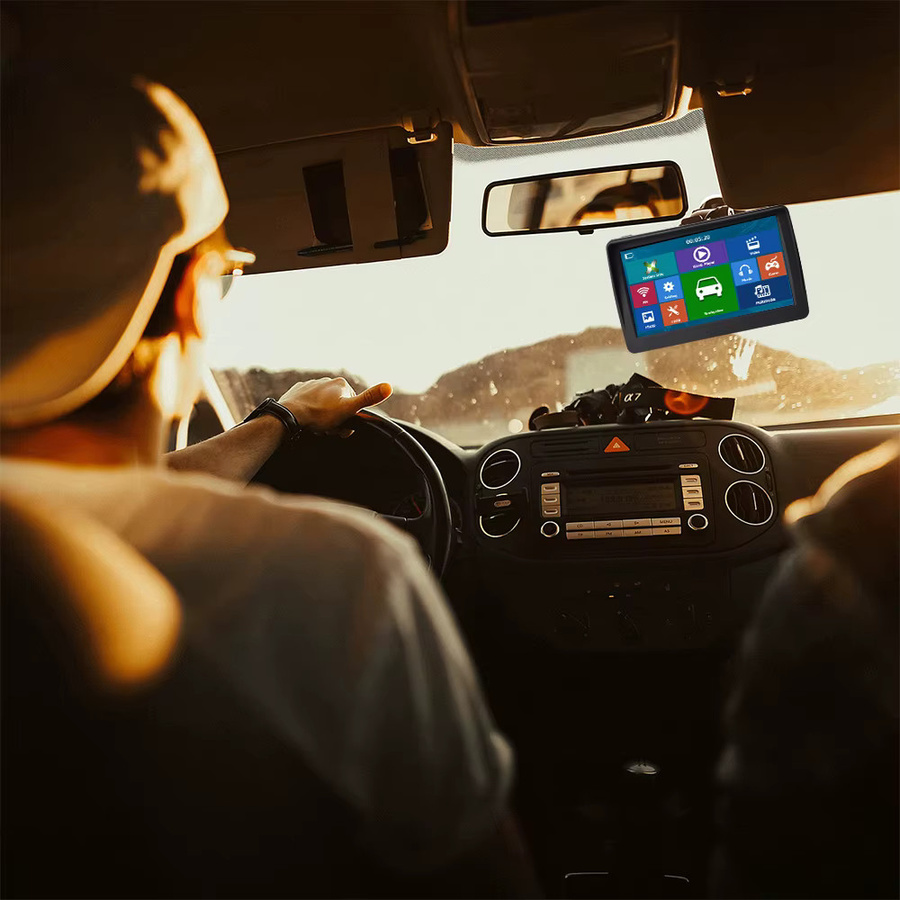 Podofo Auto GPS Navigator mit 7 Zoll Kapazitivem Touchscreen, 8GB ROM, FM Radio, MP3/MP4 Unterstützung und USB/SD-Kartenslot in Schwarz - Bild 3