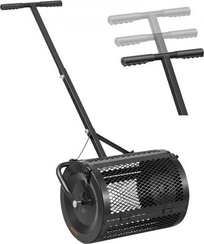 VEVOR Kompoststreuer Schwarz, 34 l, Breite: 42 cm, 3-fach höhenverstellbar, Pulverbeschichteter Stahl - Bild 1