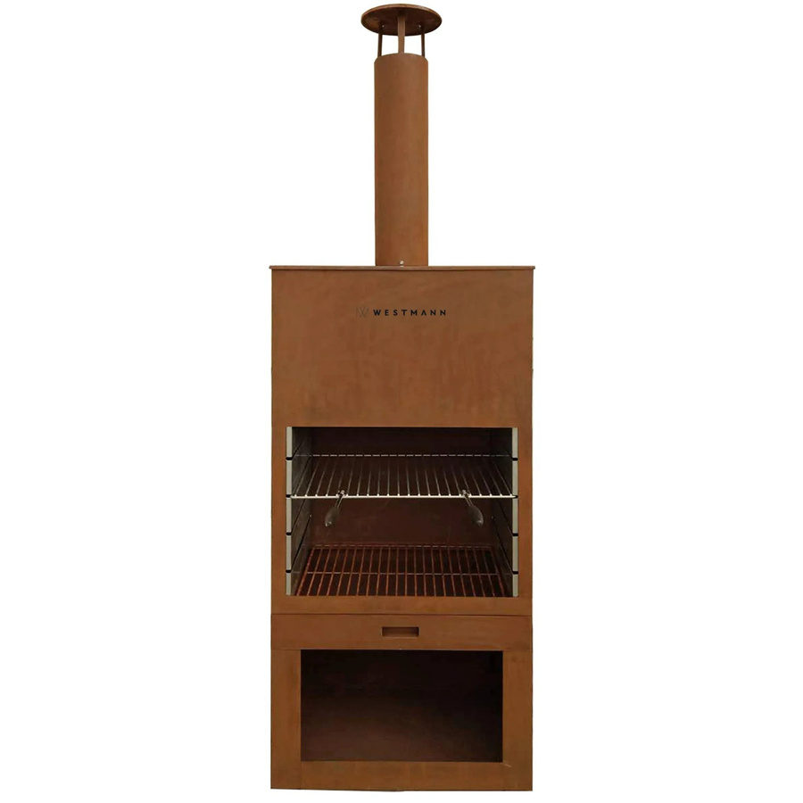 Westmann Gartenkamin in Braun, B/H/T: 70 x 229 x 41 cm - Bild 2