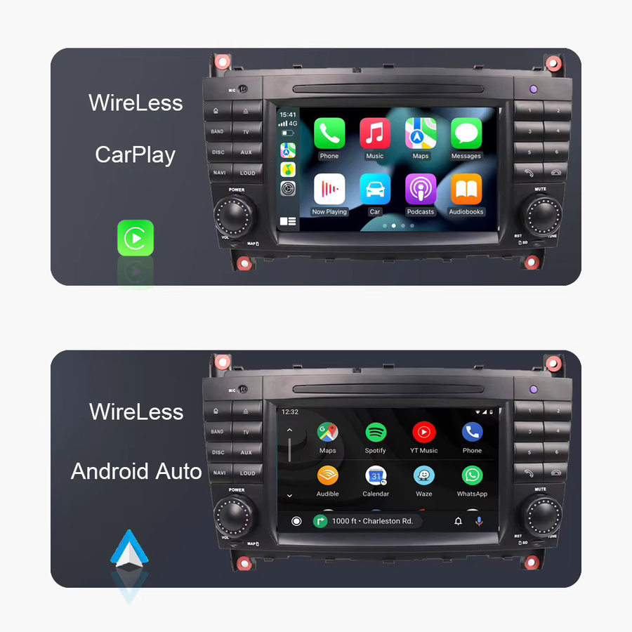 Sadocom Android 13 Multimedia Autoradio mit 4G LTE, 8GB RAM und 128GB ROM für Mercedes Benz W203 W209 W219 W463 (2004 - 2011), Schwarz - Bild 3