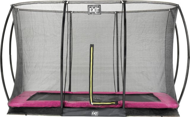 EXIT Silhouette Bodentrampolin mit Sicherheitsnetz in Rosa, B/T: 305 x 214 cm - Bild 1
