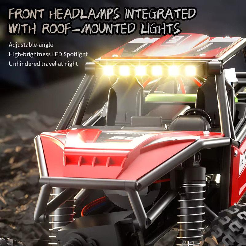 JIKEFUN RC Kletterauto, 1:18, ferngesteuertes Fahrzeug, 4WD Offroad, gelb - Bild 2