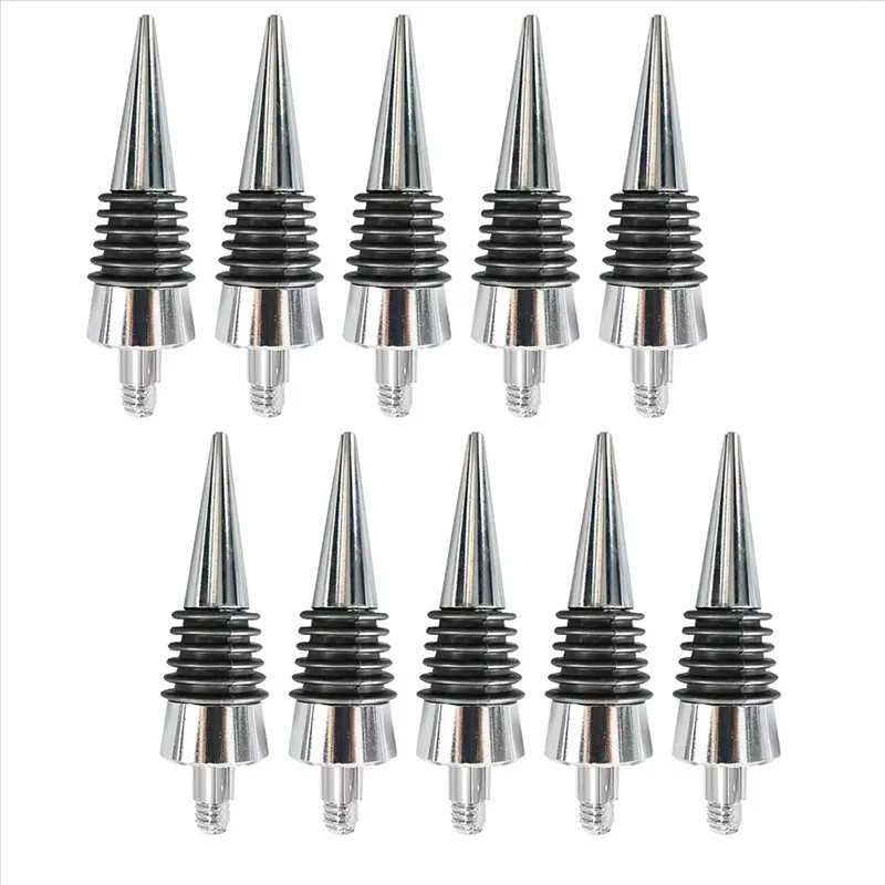 10-teiliges Set SUNFILI Metall-Weinflaschenstopfen mit Gewinde in Silber - Bild 1