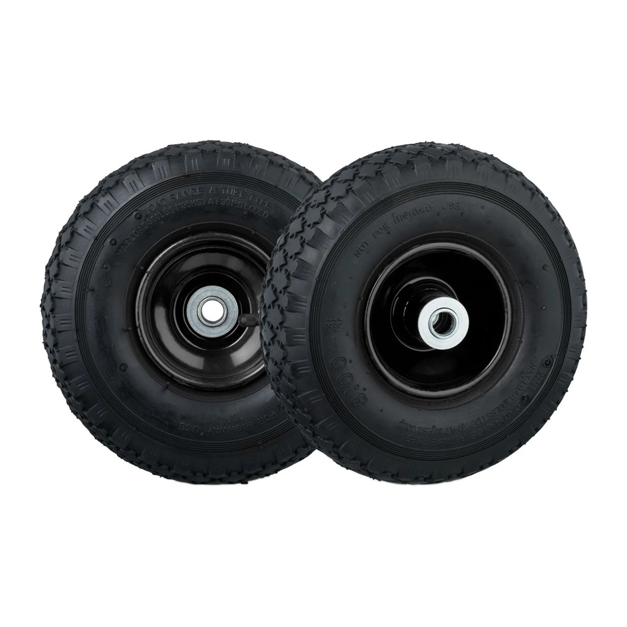 Relaxdays Sackkarrenrad 2er Set aus Gummi und Stahl in Schwarz mit Kugellager, Durchmesser: 26 cm, Breite: 8,5 cm - Bild 2