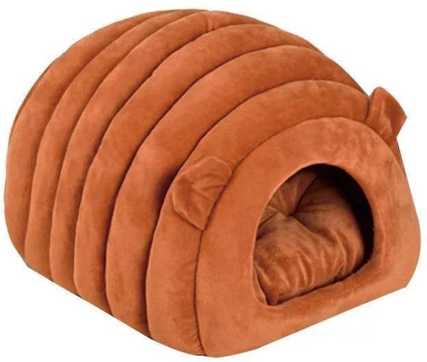 Isolierter Katzenschlafsack in Raupenform von Household supplies MH, Stoff, B/T/H: 38 x 42 x 33 cm - Bild 1