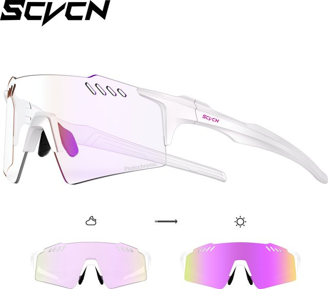 SCVCN Rahmenlose Sportsonnenbrille, Photochrome, UV400 - Bild 1