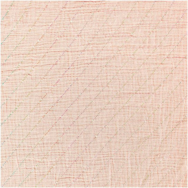 Rico Design Meterware Krinkelmusselin Streifen in Apricot und Orange - Bild 1
