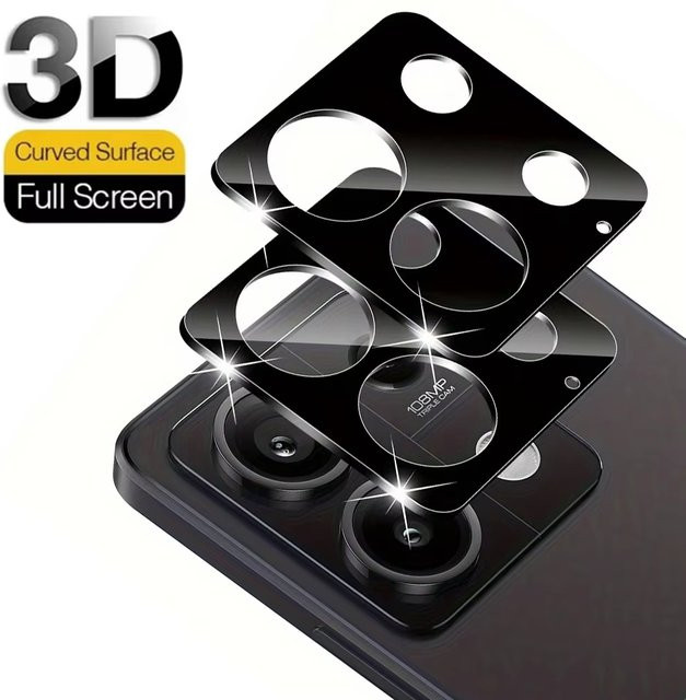2er-Set Kamera Objektiv Schutz Glas Film für Xiaomi Redmi Note 14 13 12 11 10 9 Pro und Poco M4 M3 F3 13T 13C 9C NFC 9T in Transparent - Bild 1