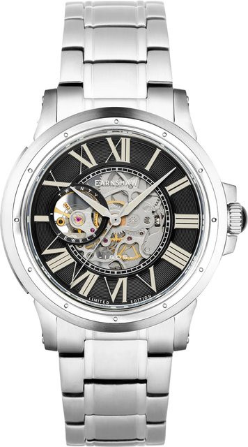 Thomas Earnshaw Herrenuhr, Automatik, Edelstahl, Schwarz, 42 mm - Bild 1