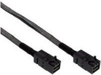 InLine Mini SAS HD Kabel SFF-8643 zu SFF-8643 mit Sideband in Schwarz, Länge: 0,5 m (27625A) - Bild 1