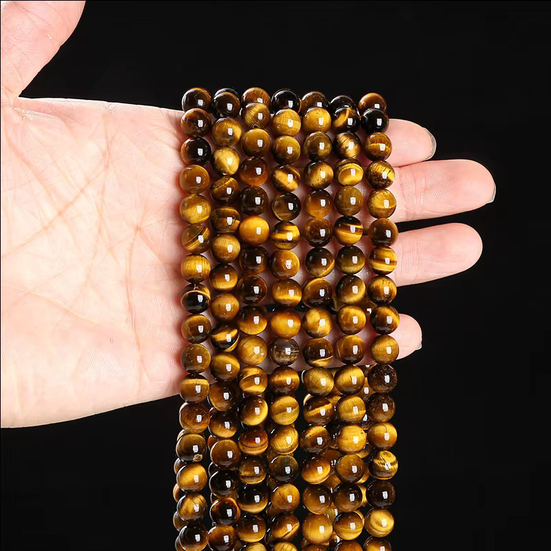 Tigerauge Stein Perle, Lose Spacer, Gelb - Bild 4