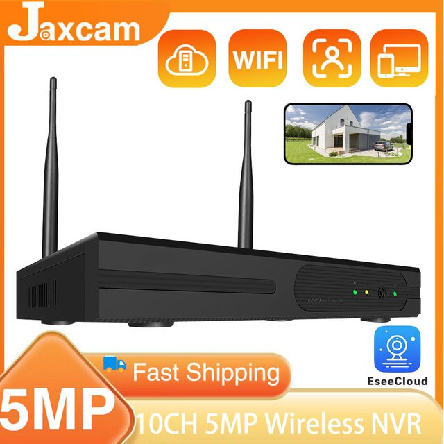 ESeeCloud 16CH Wireless NVR CCTV Kamera System mit 5MP IP Kameras und H.265 Kompression in Schwarz - Bild 1