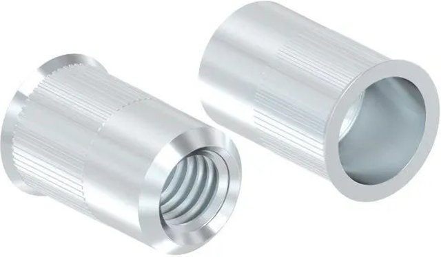 FeNau Blindnietmutter M6 aus verzinktem Stahl in Silber mit 9 mm Loch und kleinem Senkkopf - Bild 1
