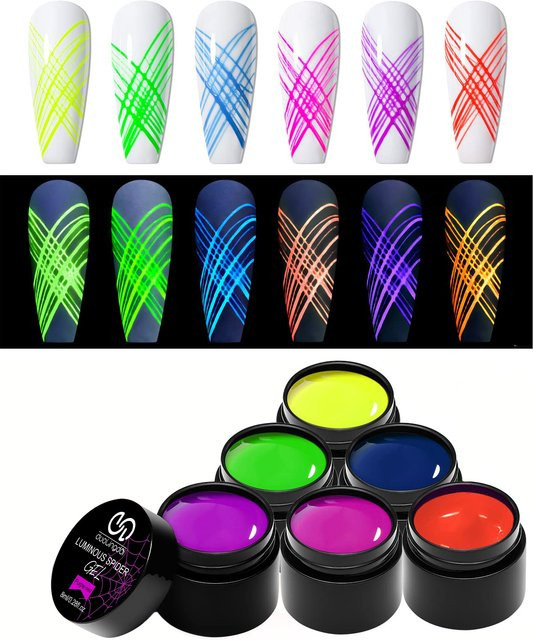DUOLINGDAI Nagellack Set Semi Permanent UV Gel, 6 Stück, Glänzend - Bild 1