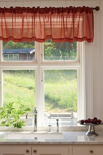 Jotex CAISA Schabracke aus Polyester in Transparent mit Orange und Rot - Bild 1