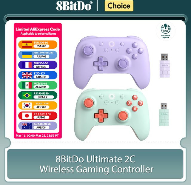 8BitDo Ultimate 2C Wireless Gaming Controller in Mint für PC, Windows, Steam Deck und Android via Bluetooth - Bild 1