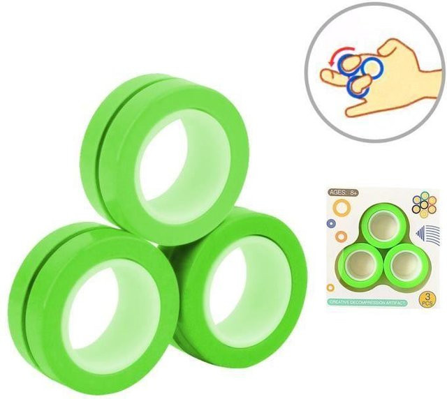 LG-EXPRO Magnetische Ringe Fidget Toy Grün - Bild 1