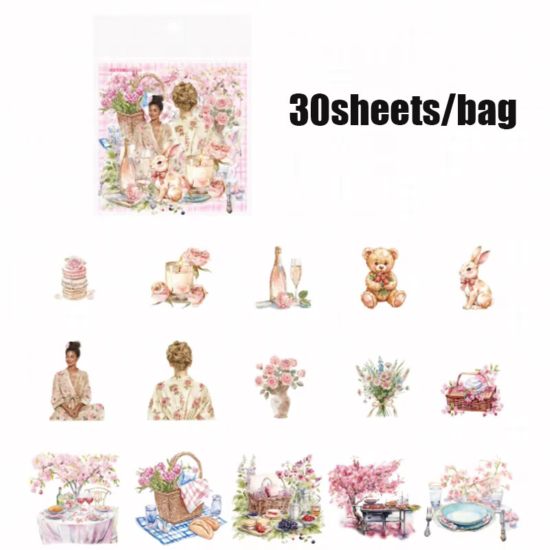 Mr. Paper White Ink Sticker Pack Leisurely Life Series Scrapbooking-Aufkleber in Multicolour - Bild 2