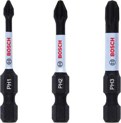 Bosch Kreuzschlitz-Bit Set Phillips 3-teilig in Schwarz aus Stahl - Bild 1