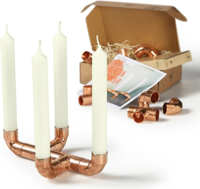 CREATE! by OBI DIY Kerzenständer im Industrial-Style in Kupfer für die Weihnachtsdekoration - Bild 1